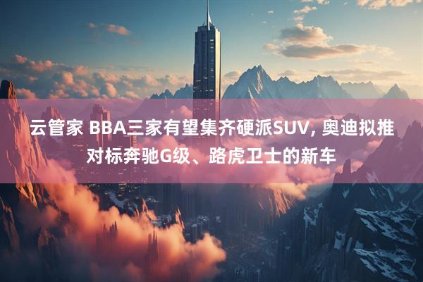云管家 BBA三家有望集齐硬派SUV, 奥迪拟推对标奔驰G级、路虎卫士的新车